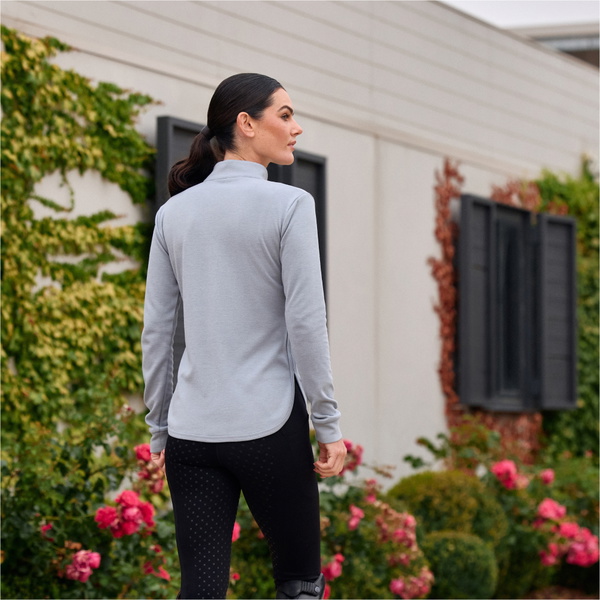 2026 WeatherBeeta Womens London Layer Long Sleeve Top 1023217046 - Bluestone Marle